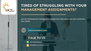 Transform Your Understanding of Management with Our Assignment Help!