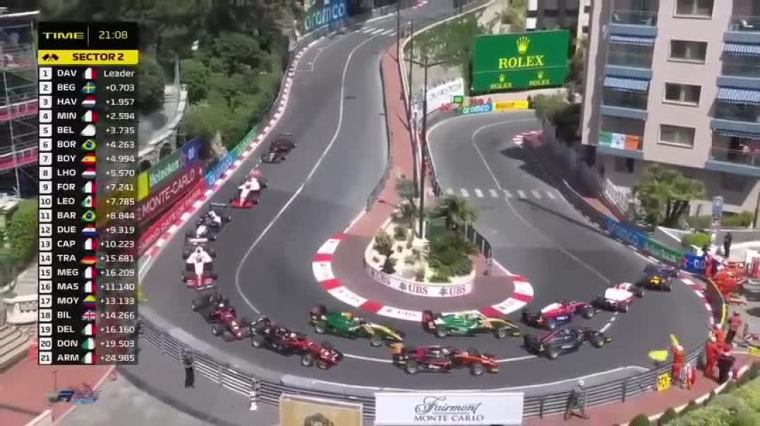⁣Traffic Jam At The Hairpin   2022 Formula Regional Monaco Race 1