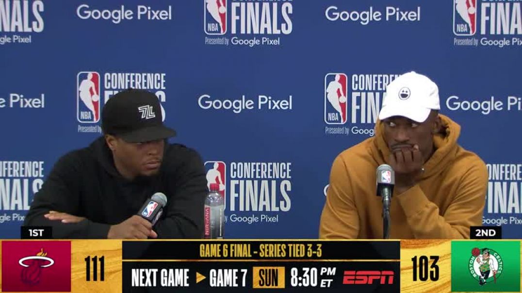 Jimmy Butler &amp;amp; Kyle Lowry Postgame Interview - Game 6 - ECF   2022 NBA Playoffs