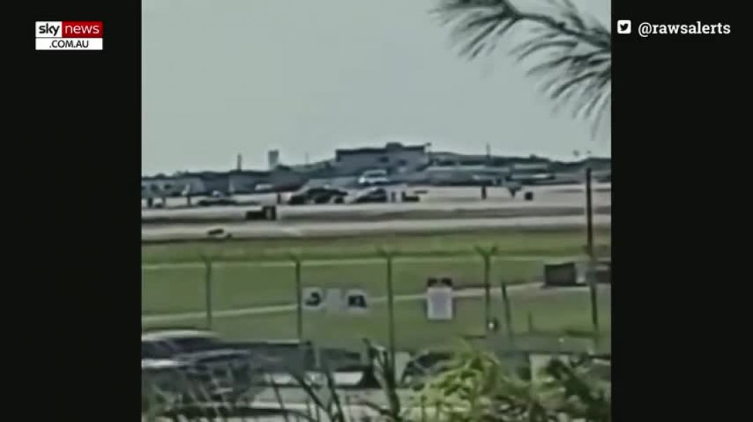 Video captures moment plane bursts into flames after crash landing at Miami airport