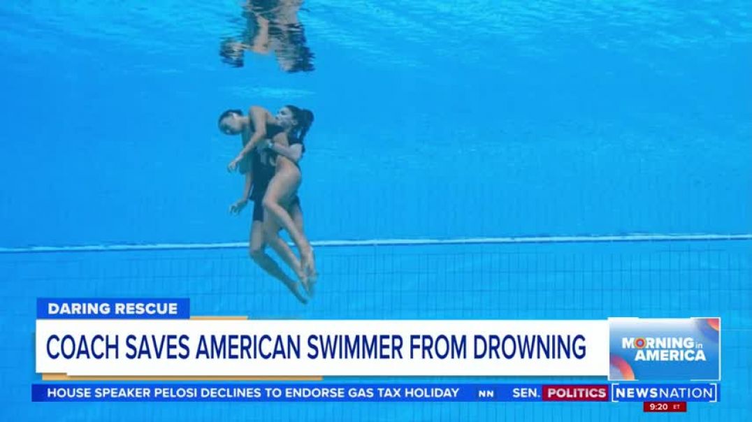 Coach saves American swimmer from drowning   Morning in America