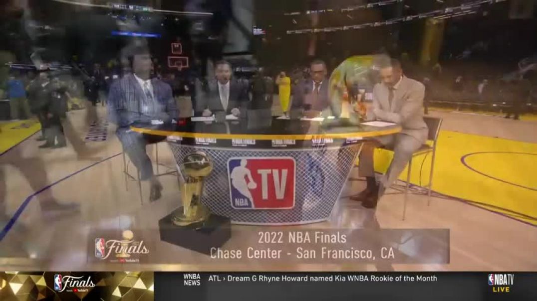 SHAQ; GameTime crew reacts to Celtics vs Warriors Game 1 Highlights   2022 NBA Finals