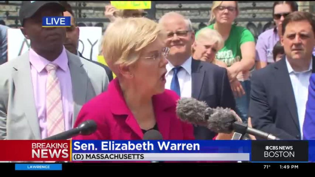 "Roe is dead"  Sen. Elizabeth Warren speaks at rally in front of Massachusetts State House
