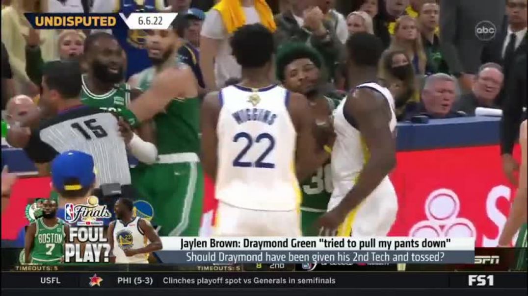 UNDISPUTED -  Draymond should be ejected!  - Shannon reacts to Draymonds scuffle with Jaylen Brown