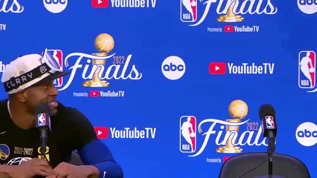 Andre Iguodala Gary Payton II Postgame Interview (Game 6) Celtics vs Warriors  2022 NBA Finals