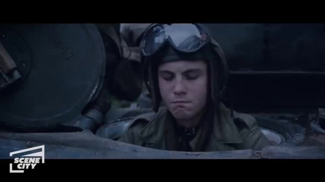 Fury: Tanks vs. Machine Gun Turrets (Brad Pitt) 4K HD Clip