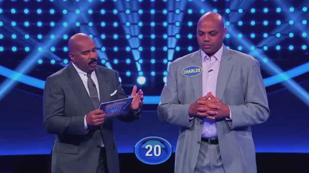 Shaq and Charles Barkley's EPIC Fast Money!   Celebrity Family Feud