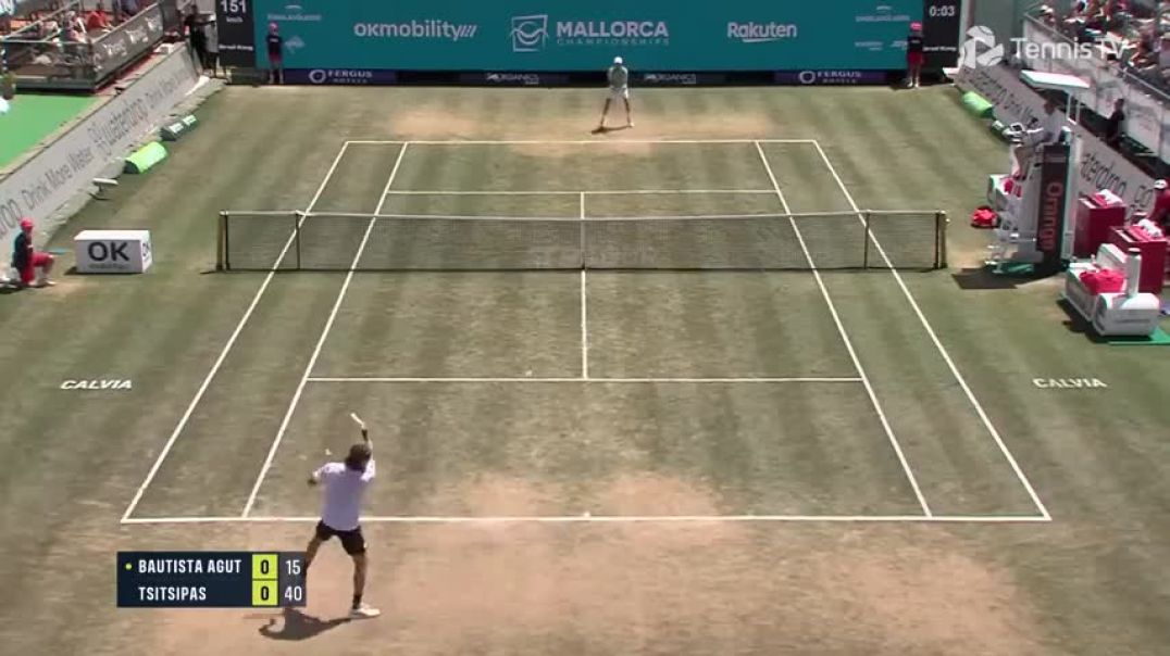 Stefanos Tsitsipas vs Roberto Bautista Agut For The Title   Mallorca 2022 Final Highlights