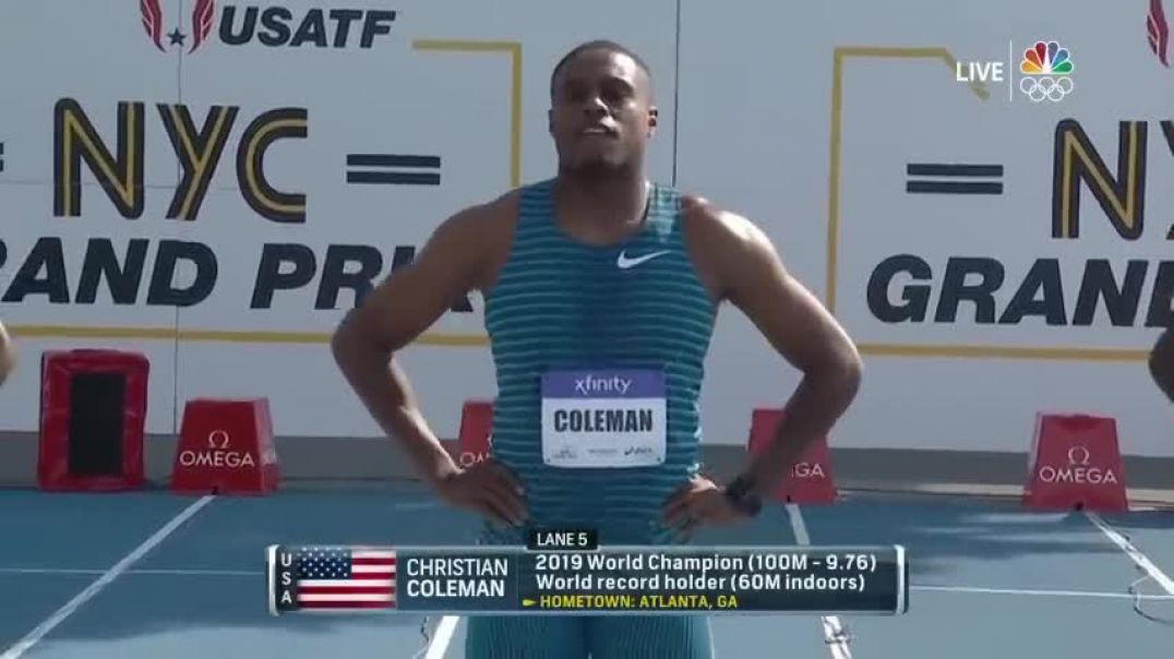 Christian Coleman's season-best 100m easily takes down the field in NYC   NBC Sports