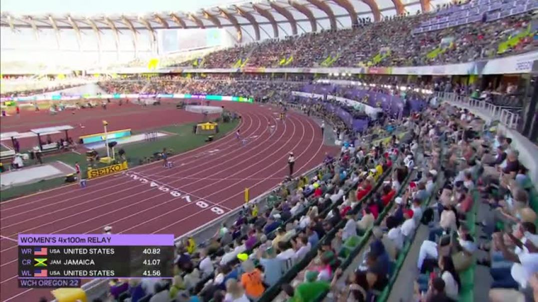 Team USA SHOCKS JAMAICA for women's 4x100 world title   NBC Sports