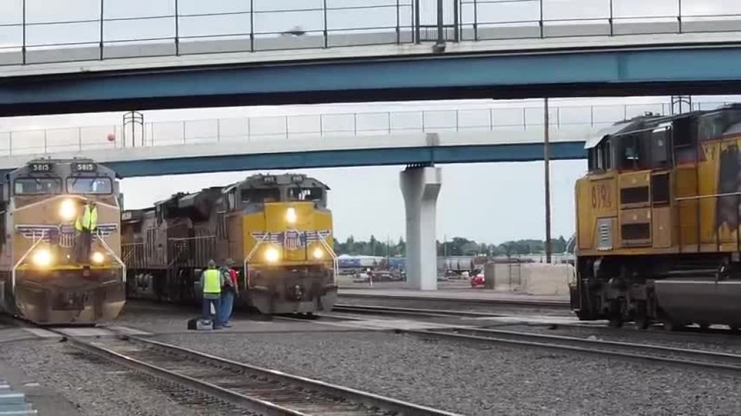 It takes 7 diesel engines = 30,000 hp to pull a UP grain train out of Cheyenne up Sherman Hill