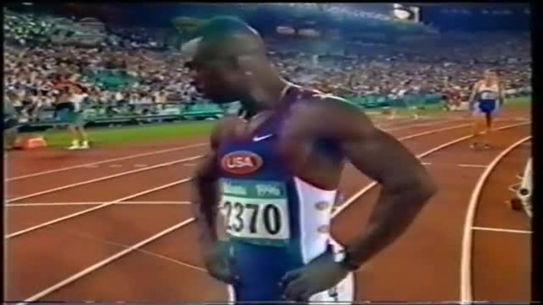 Michael Johnson Atlanta 1996 Gold 400m 200m