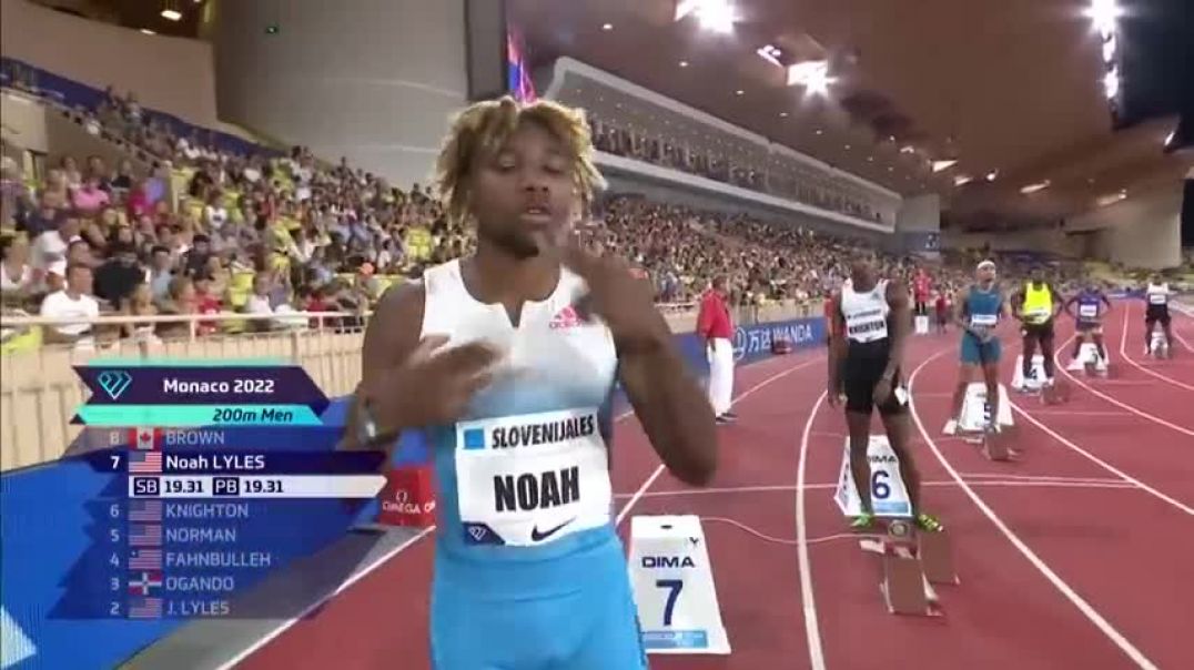 Noah Lyles leads U.S. sweep of men's 200m at Diamond League Monaco