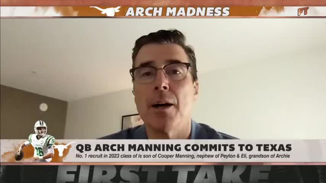 Stephen A. reacts to Arch Manning committing to Texas | First Take