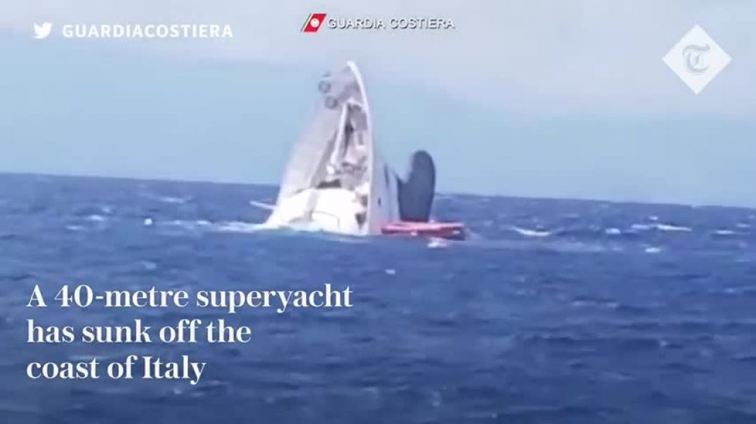Moment 40-metre superyacht sinks off Italy coast
