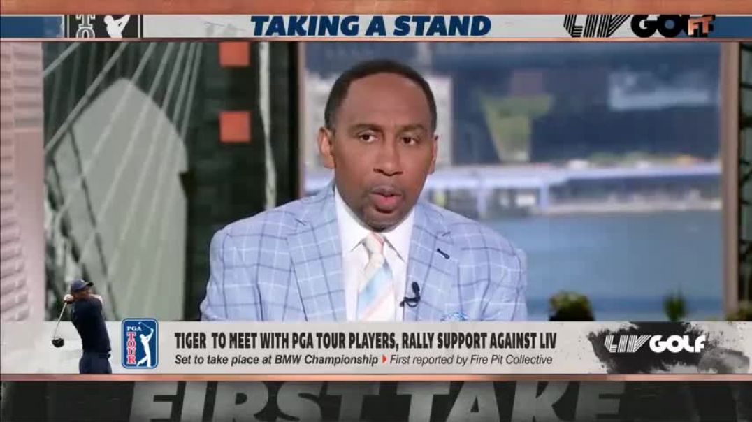 ⁣Stephen A.'s 'BIG ISSUE' with Tiger Woods rallying support against LIV Golf