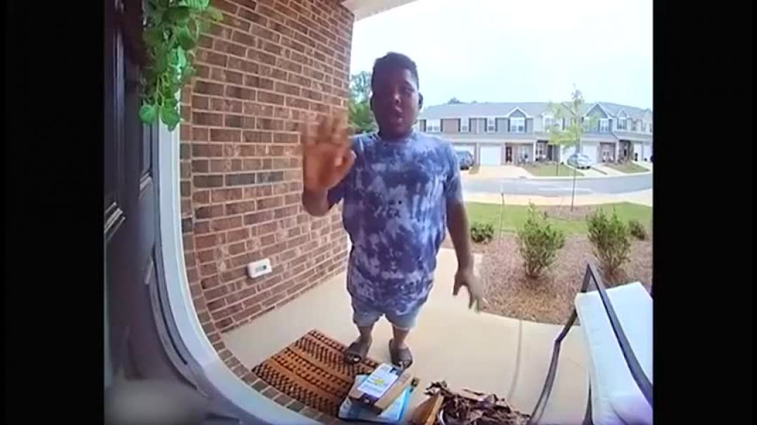 Kid Gets Caught Trying to Steal Packages
