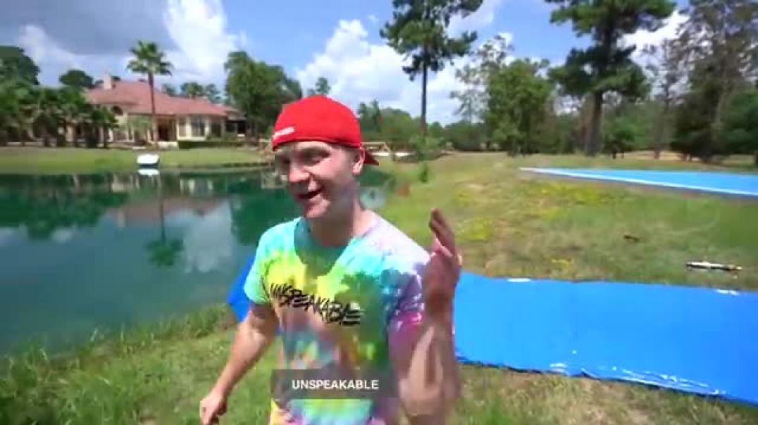 The BIGGEST Backyard WATER SLIDE Challenge!