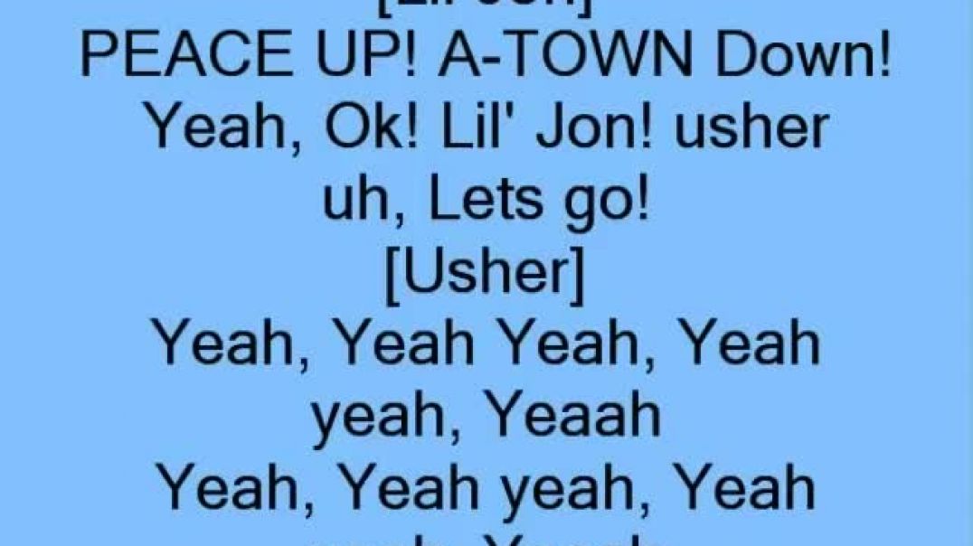 ⁣Usher - Yeah lyrics