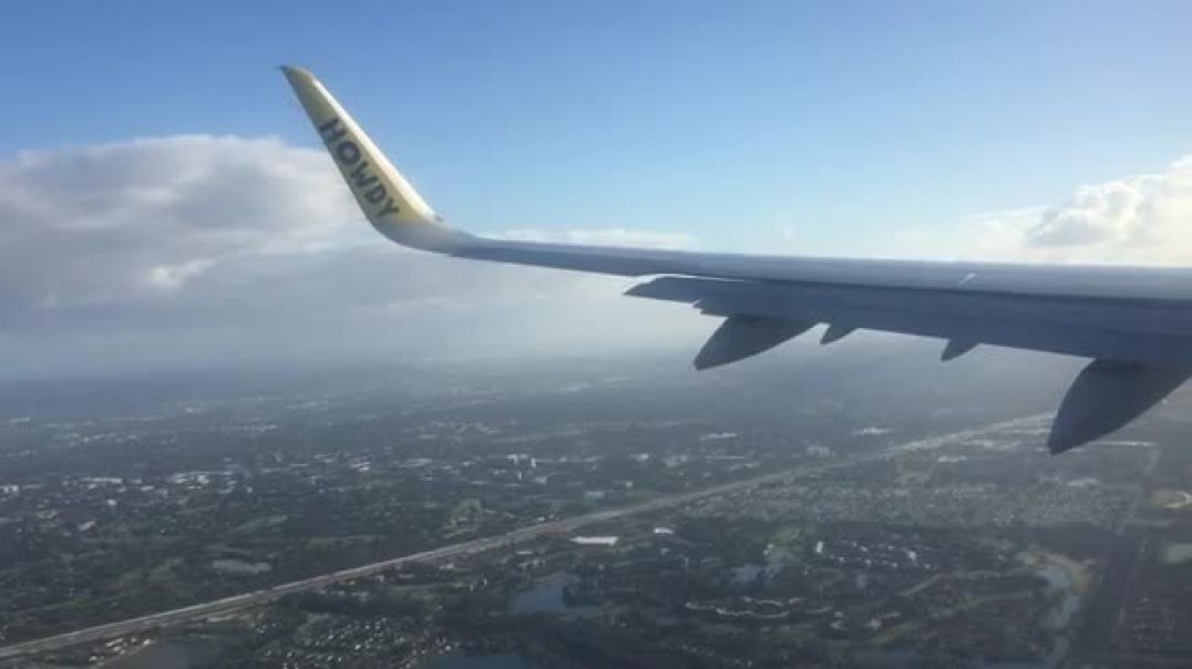 Spirit Airlines A321 Approach and Landing at Fort Lauderdale