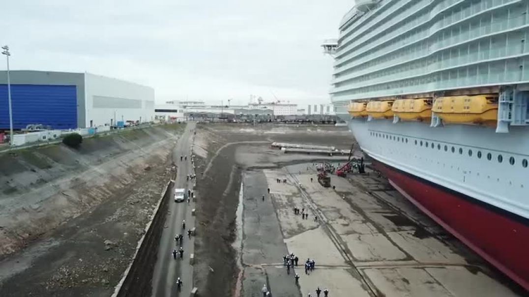 Symphony Of The Seas in dry dock - The largest cruise ship in the world