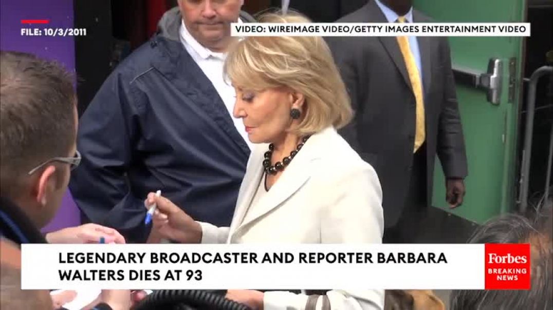 ⁣BREAKING Barbara Walters, Legendary Broadcaster And Reporter, Dies At 93