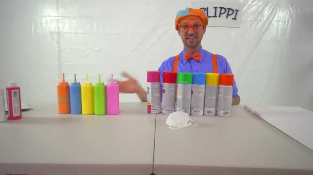 ⁣Blippi Painting Giveaway   Learn Colors With Paint