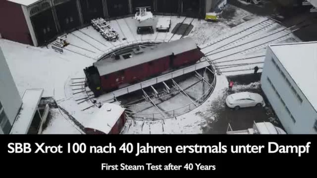 ⁣First Steam Test Snow Blower, Dampfschneeschleuder SBB Xrot 100 erstmals unter Dampf nach 40 Jahren!