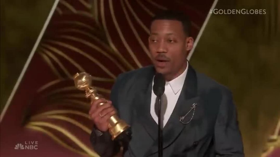 ⁣Tyler James Williams Wins Best Supporting Actor in a Television Series   2023 Golden Globe Awards