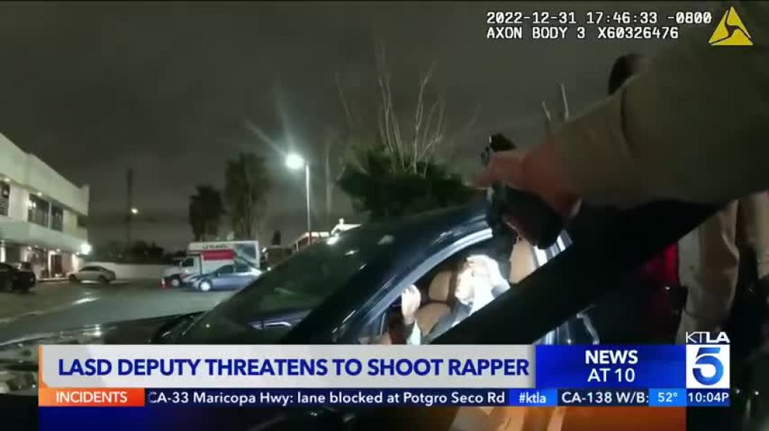 ⁣LASD releases body cam footage of viral traffic stop involving rapper in South Los Angeles