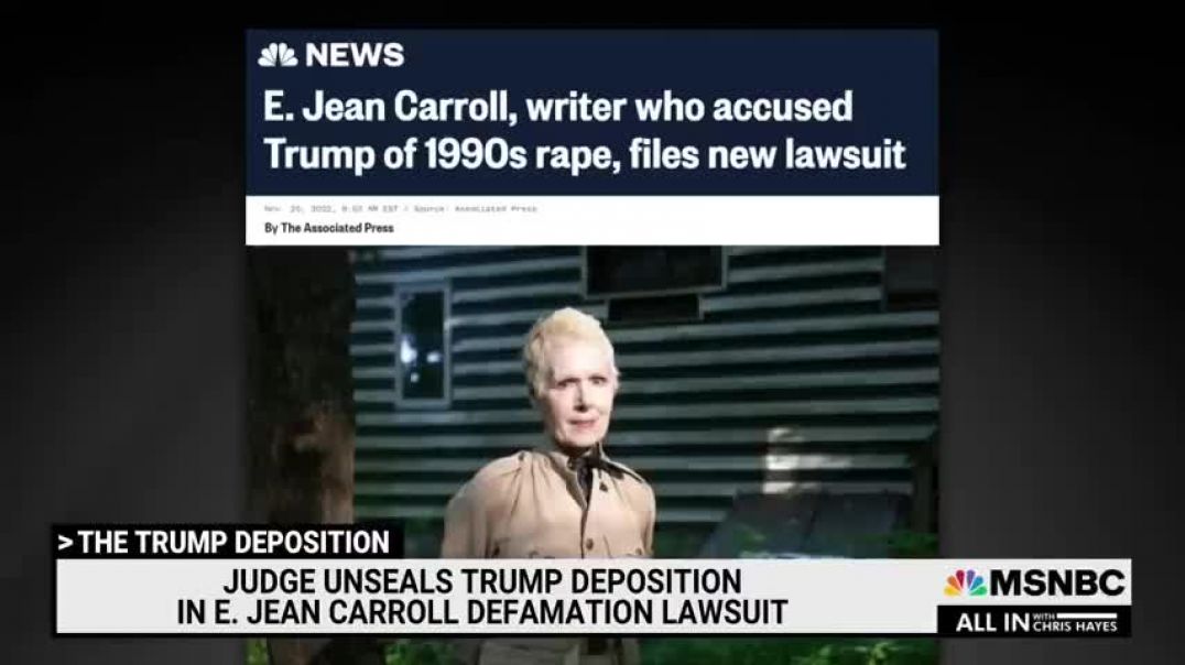 ⁣Judge unseals Trump deposition in E. Jean Carroll lawsuit
