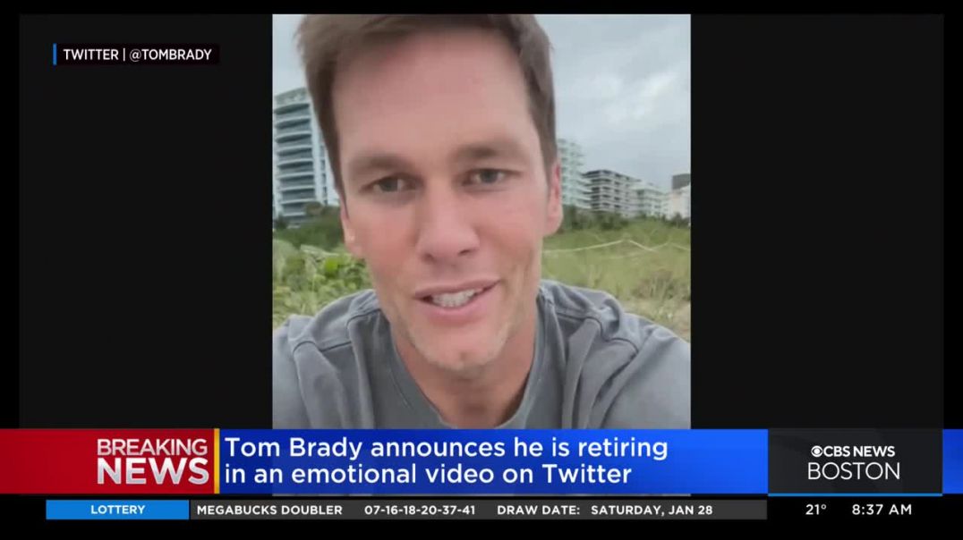 ⁣Tom Brady announces he's retiring "for good"