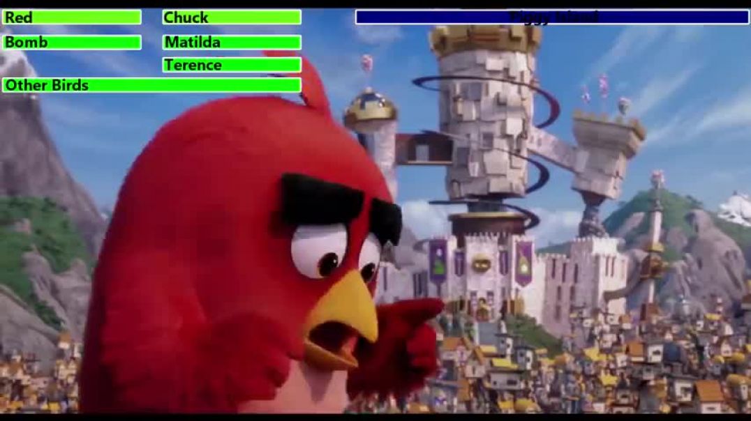 ⁣The Angry Birds Movie (2016) Final Battle with healthbars 1 4 (REMAKE)