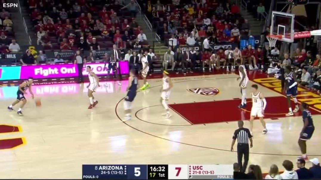 ⁣No. 8 Arizona vs. USC | Game Highlights | Men's College Basketball | 2022-23 Season