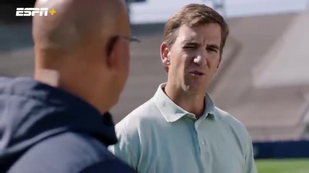 ⁣Eli Manning goes undercover at Penn State walk-on tryouts as  Chad Powers