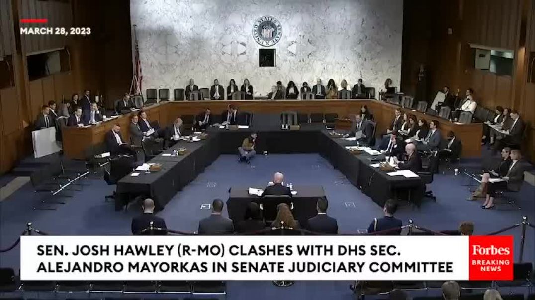 ⁣JUST IN Josh Hawley Explodes At Mayorkas Over App He Says Helps Illegal Immigrants Enter US