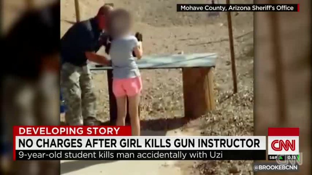 ⁣Girl, 9, accidentially kills instructor in Uzi accident