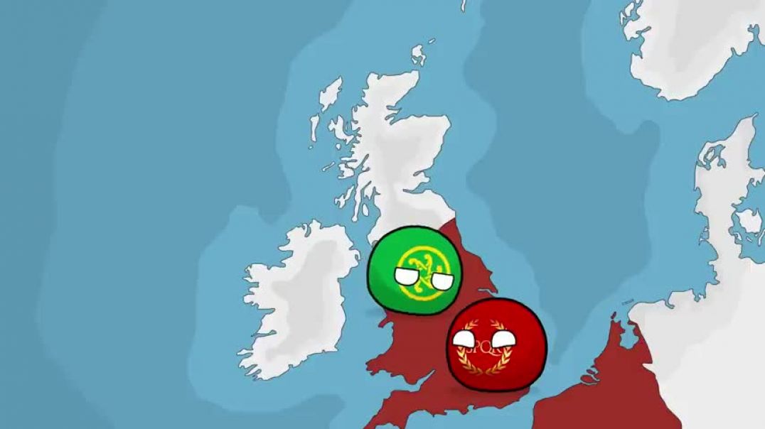 ⁣History of United Kingdom   England - Countryballs in map