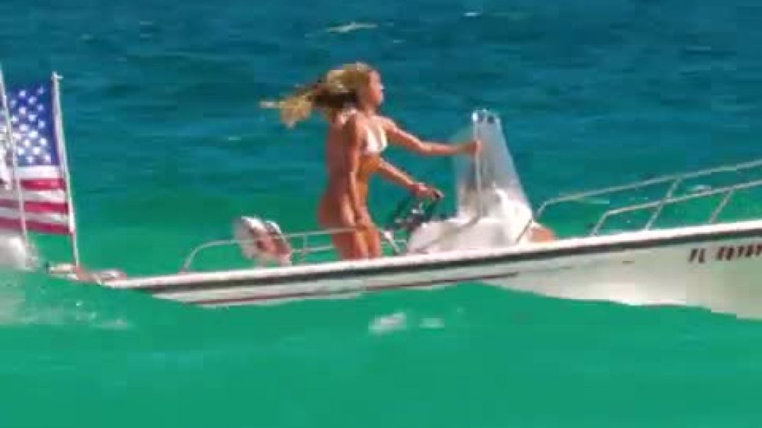 Blue Top Legend sisters crushing the waves at Haulover Inlet! Wavy Boats