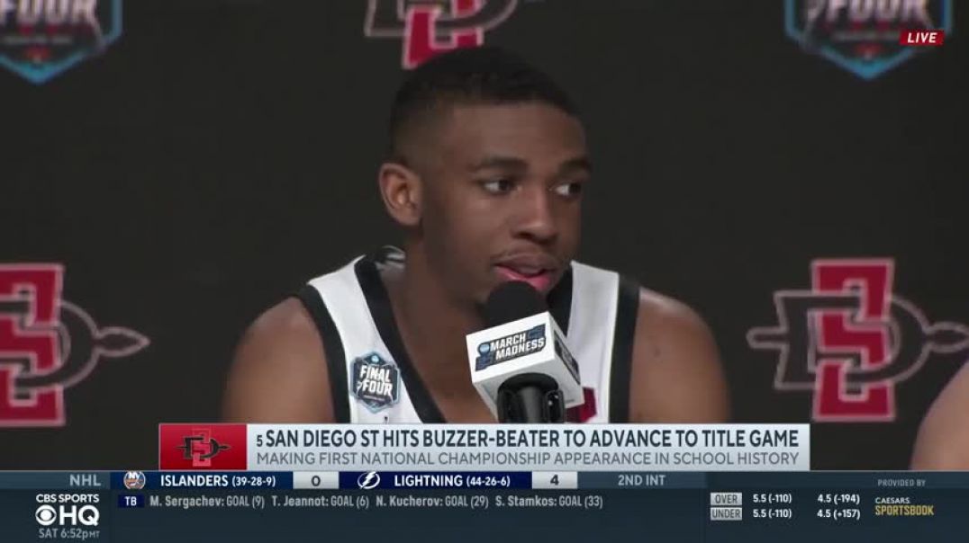 ⁣Lamont Butler SPEAKS ON BUZZER-BEATER to Send San Diego State to FIRST CHAMPIONSHIP   CBS Sports