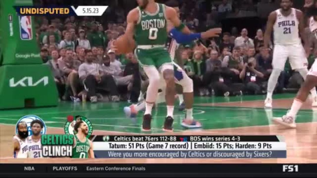 ⁣UNDISPUTED   Shannon reacts Tatum EXPLODED 51 PTS as Celtics BLOW OUT Sixers 112-88 in Game 7