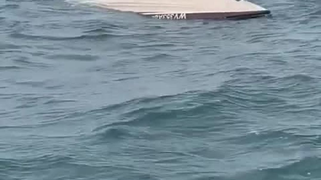 ⁣Bass Boat Sinks on Lake St clair