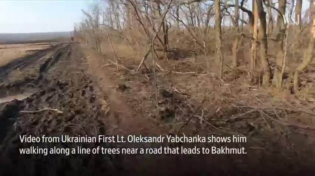 ⁣Watch Ukrainian Troops Dodge a Russian Grenade Near Bakhmut   WSJ