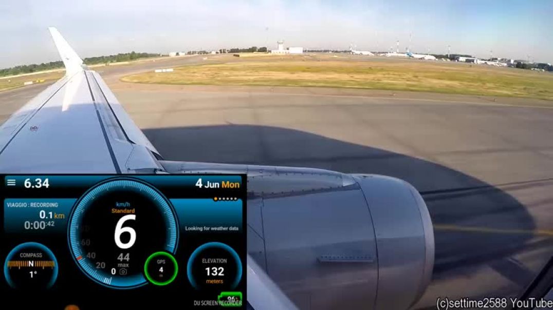 ⁣Takeoff from Kiev, Ukraine. Altitude and Speed Recording. Airbus A320