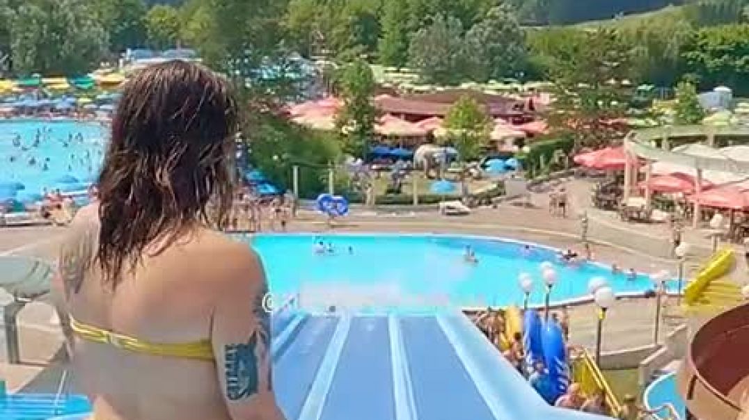 ⁣Squishy Waterslide in Slovenia