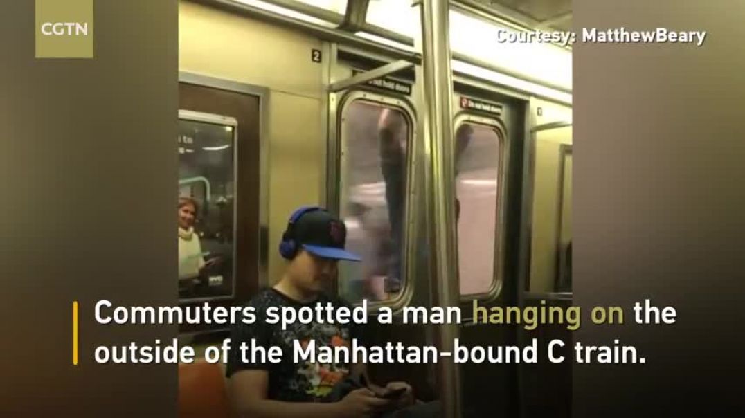 Classic NYC craziness Subway surfer