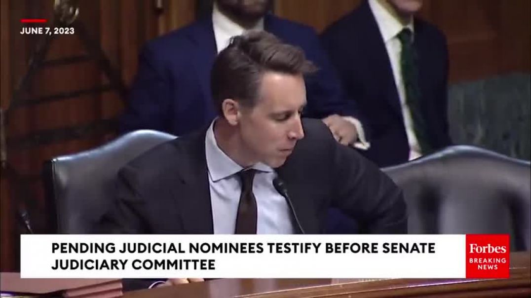 ⁣Josh Hawley Takes No Prisoners Grilling Key Judicial Nominee: 'Fighting Me On This?!'