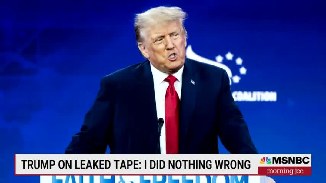 ⁣Trump's evolving defense on leaked tape: 'You just have to laugh at the absurdity'