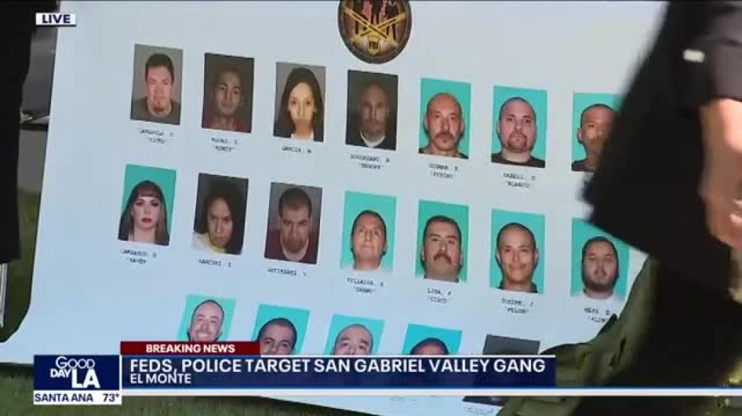 ⁣Nearly a dozen documented gang members arrested in targeted FBI raids in El Monte