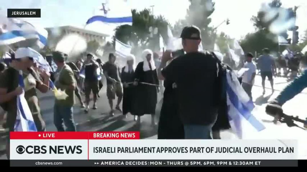 Israeli parliament approves part of judicial overhaul plan amid major protests